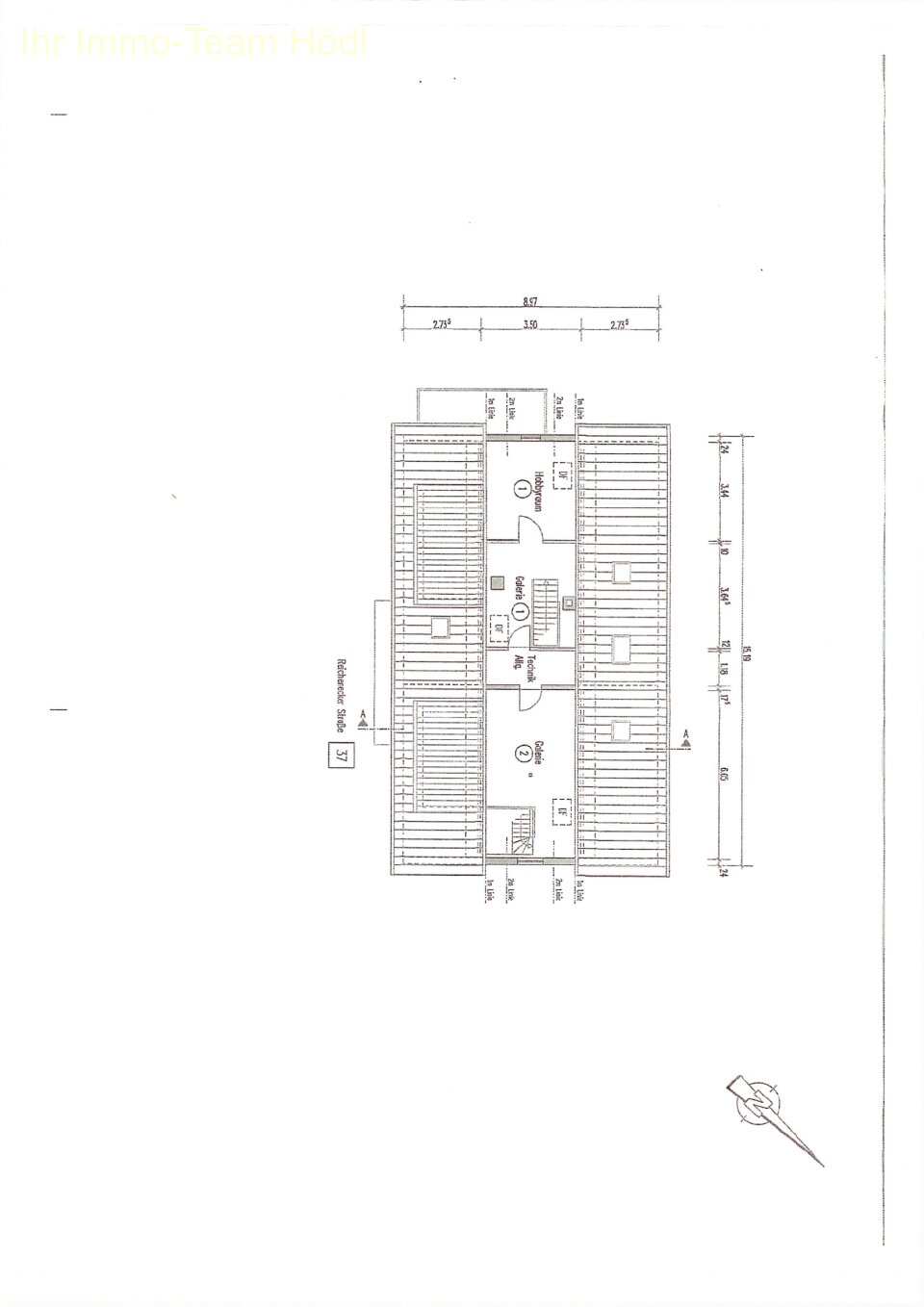 Grundrissplan Spitzboden