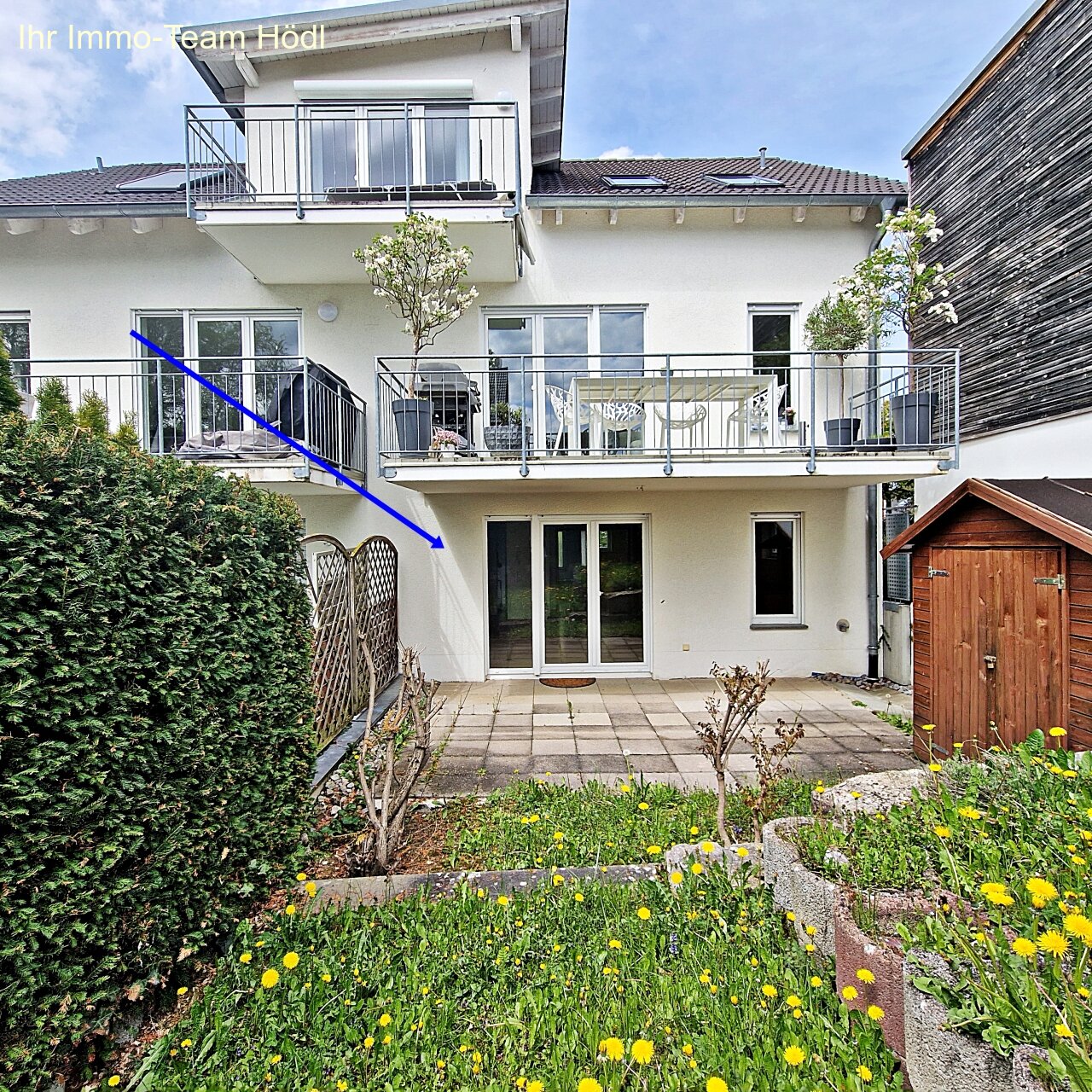 Rückansicht vom Haus