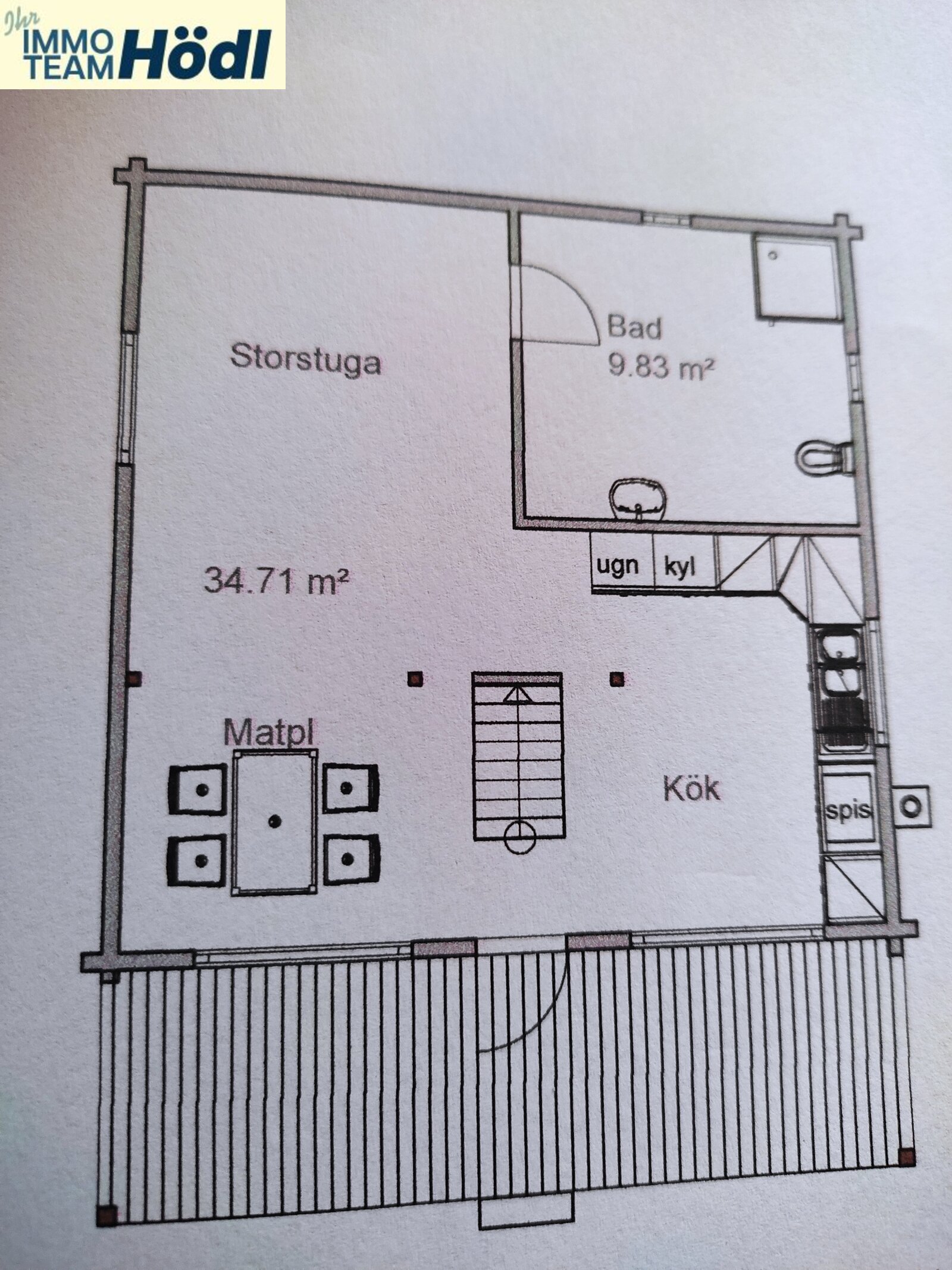 Grundrissplan Blockhaus EG