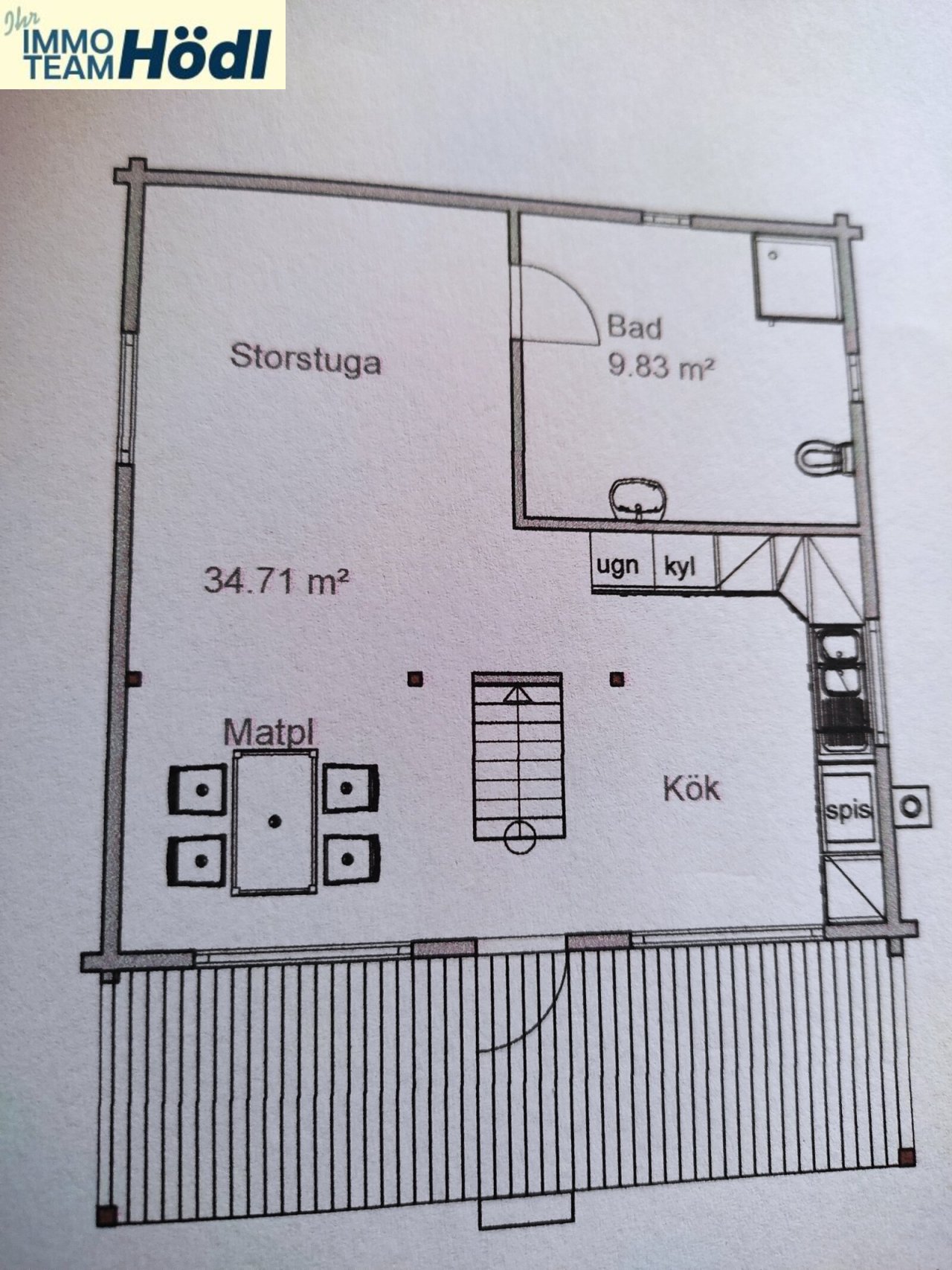Grundrissplan Blockhaus EG