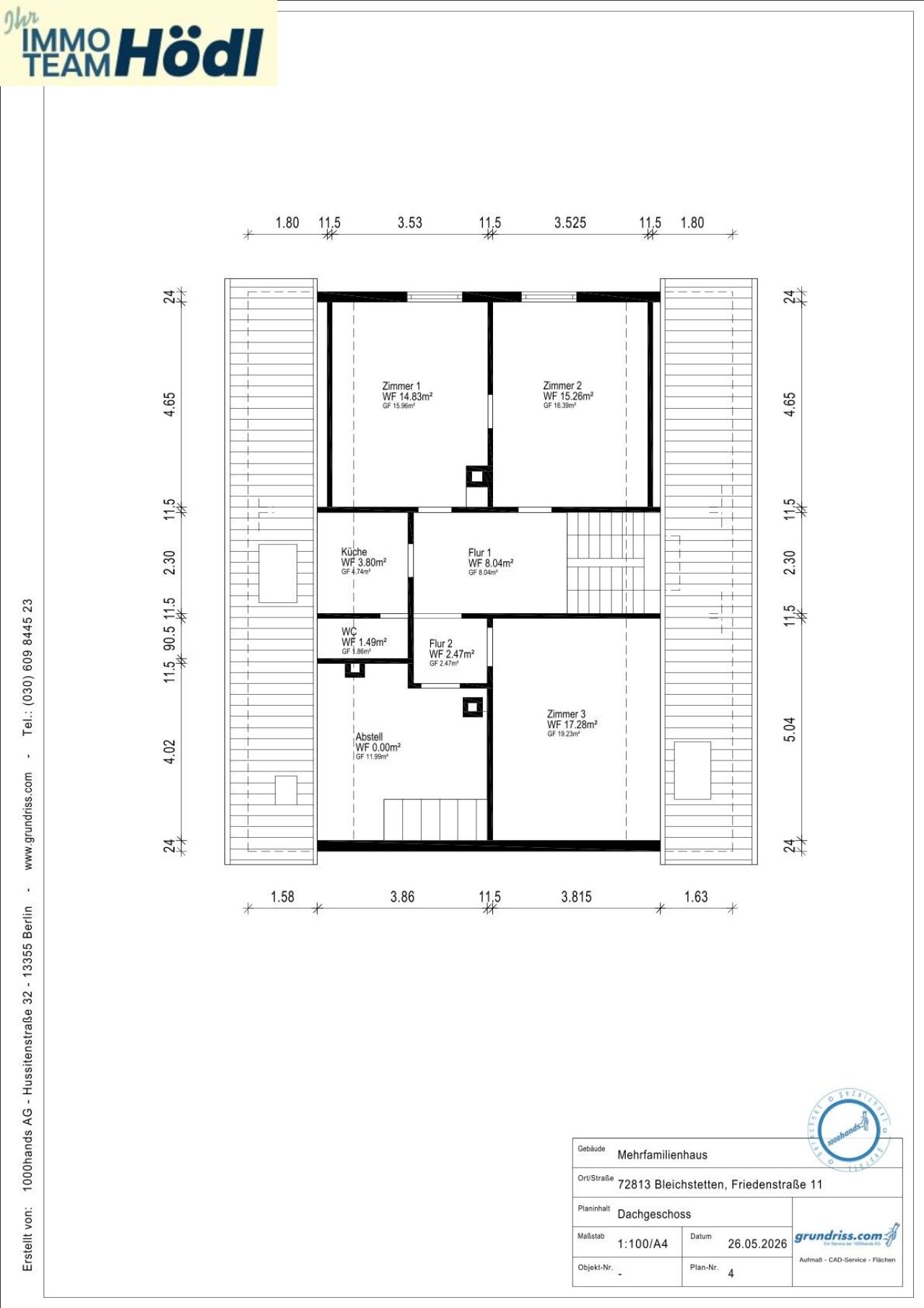 Grundrissplan DG